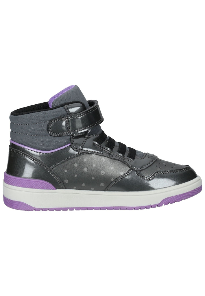 Geox Sneaker Lederimitat/Textil Silber/Schwarz