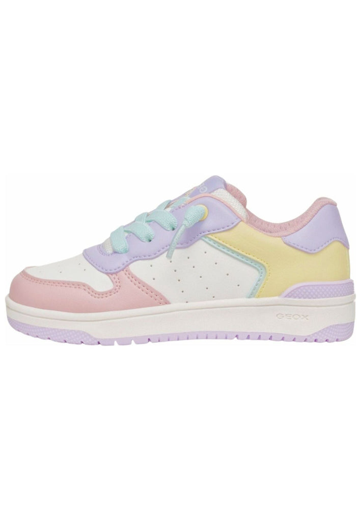Geox Sneaker Lederimitat/Textil Violet/Gelb
