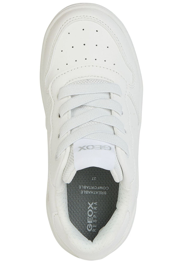 Geox Sneaker Lederimitat/Textil Weiß