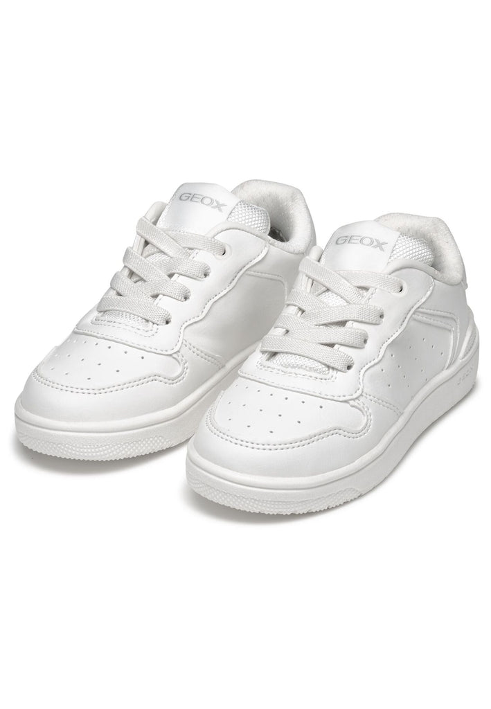 Geox Sneaker Lederimitat/Textil Weiß