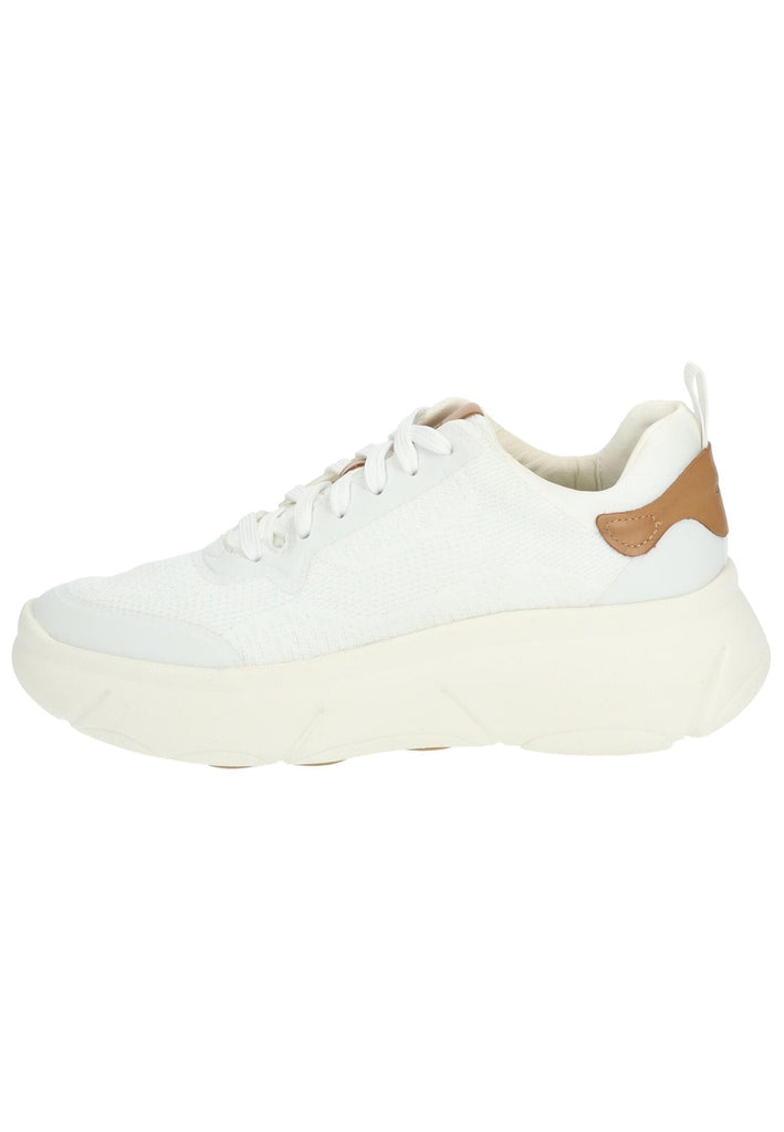 Geox Sneaker Lederimitat/Textil Weiß