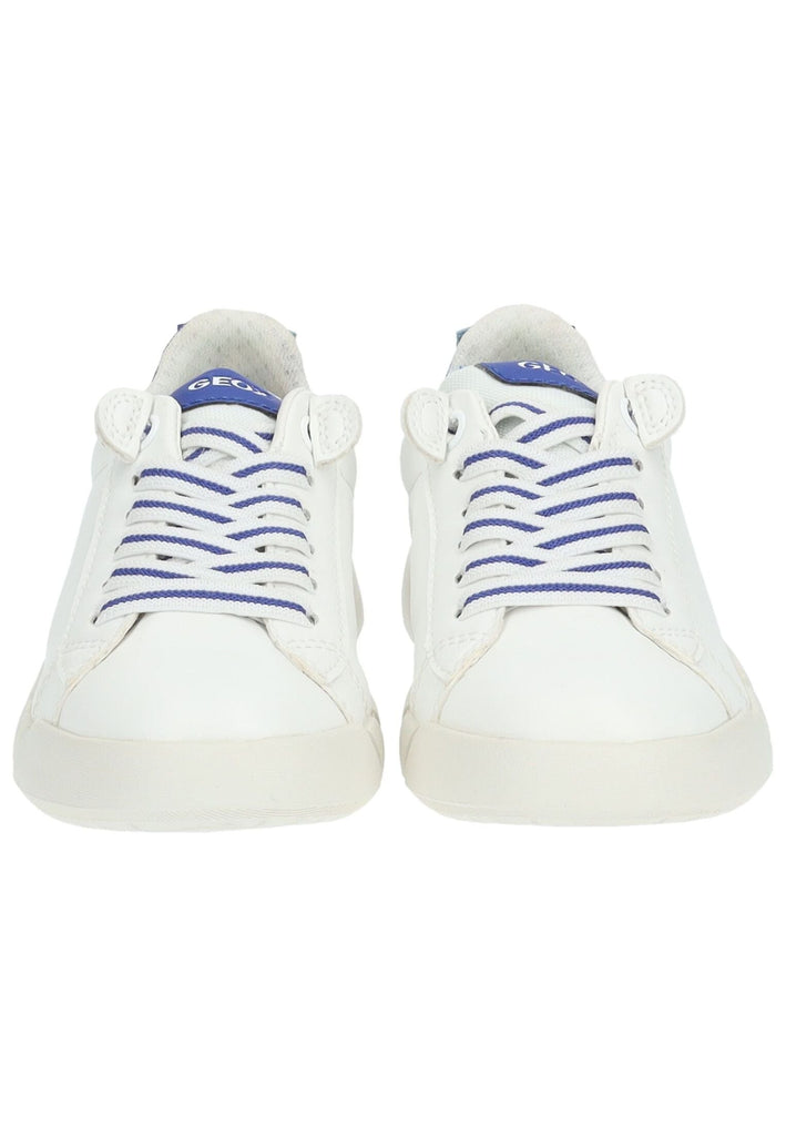 Geox Sneaker Lederimitat/Textil Weiß/Blau