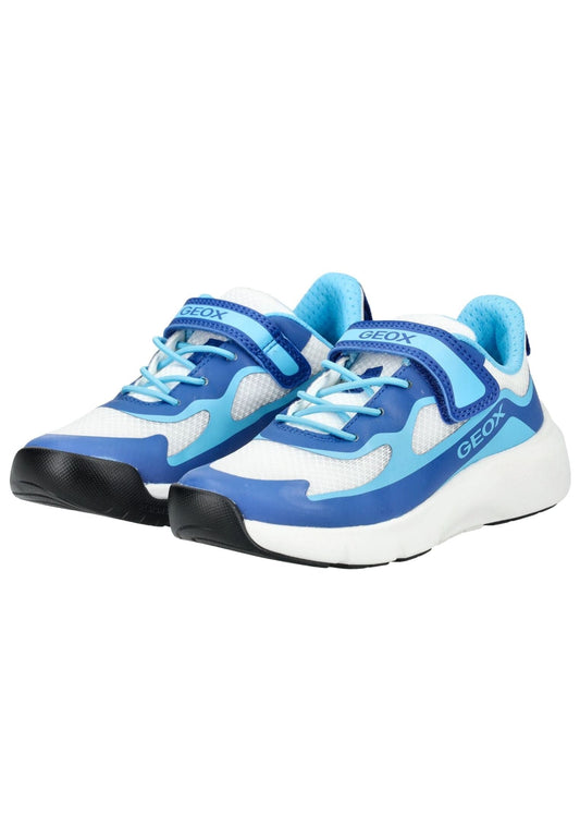 Geox Sneaker Lederimitat/Textil Weiß/Blau