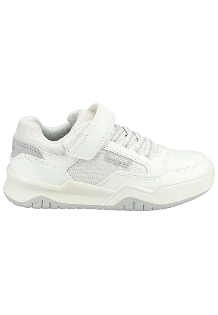 Geox Sneaker Lederimitat/Textil Weiß/Grau