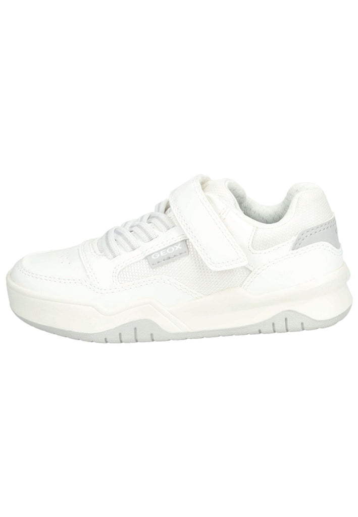 Geox Sneaker Lederimitat/Textil Weiß/Grau