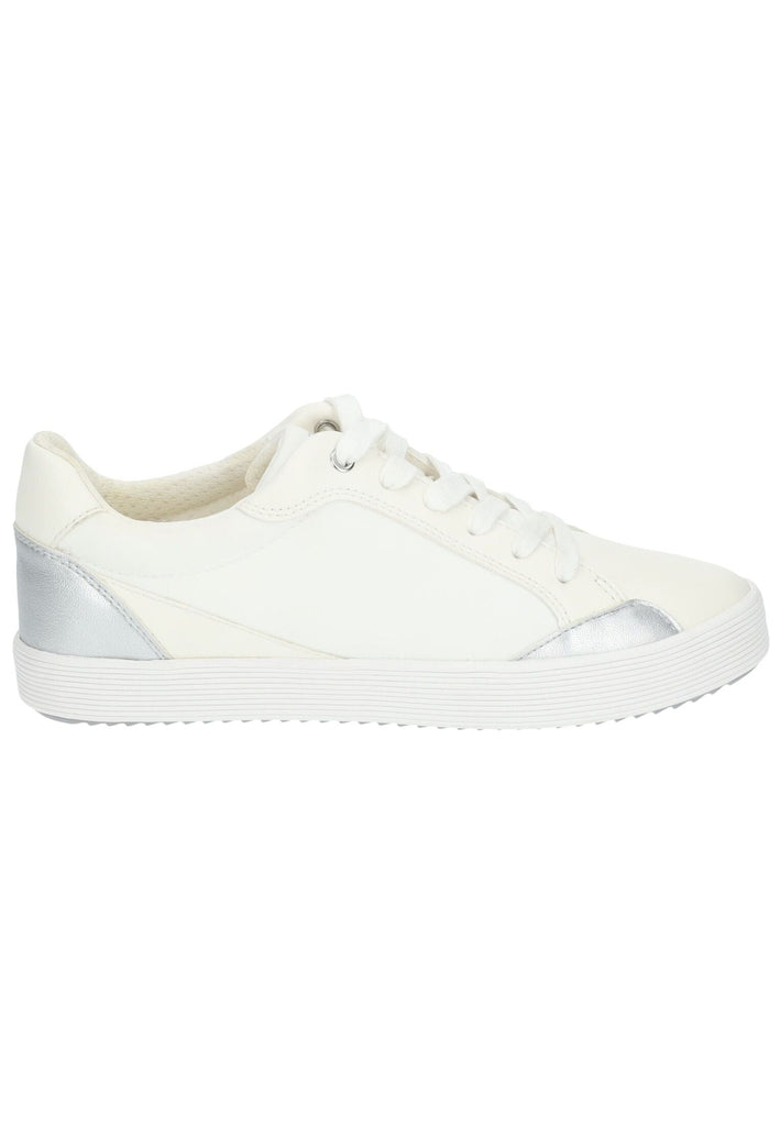 Geox Sneaker Lederimitat/Textil Weiß Kombi