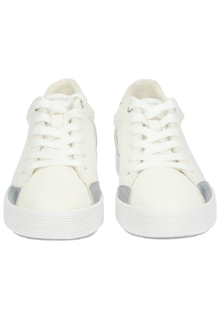 Geox Sneaker Lederimitat/Textil Weiß Kombi
