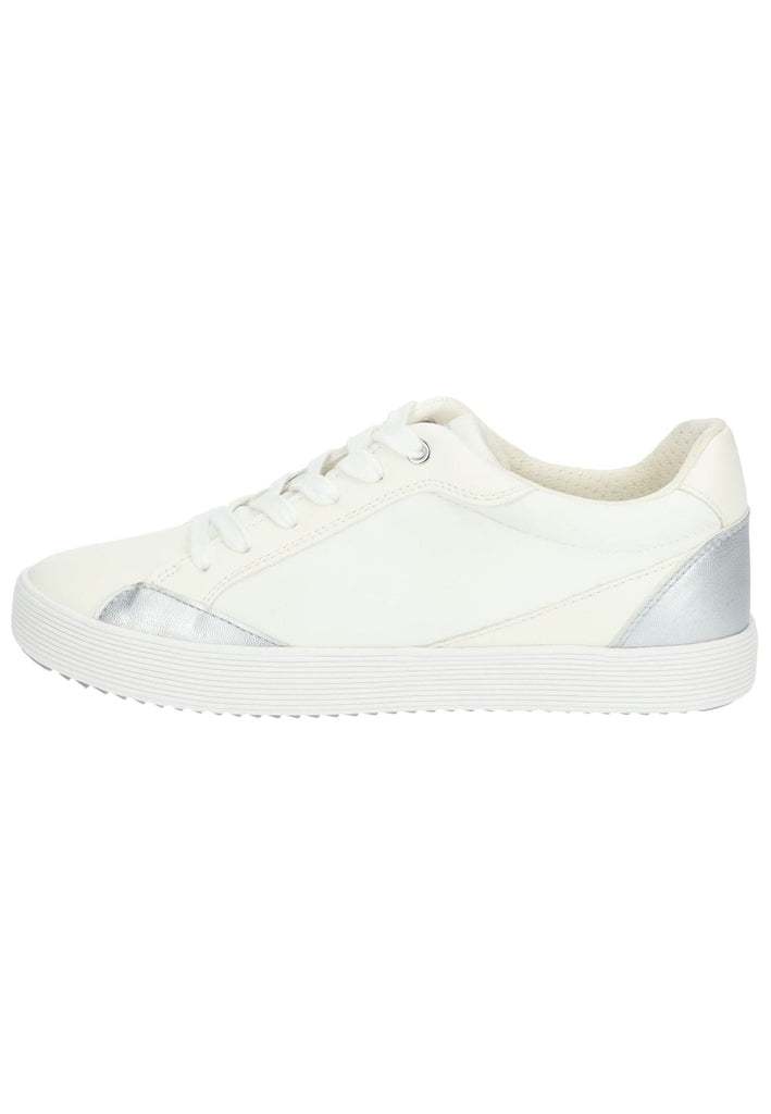 Geox Sneaker Lederimitat/Textil Weiß Kombi