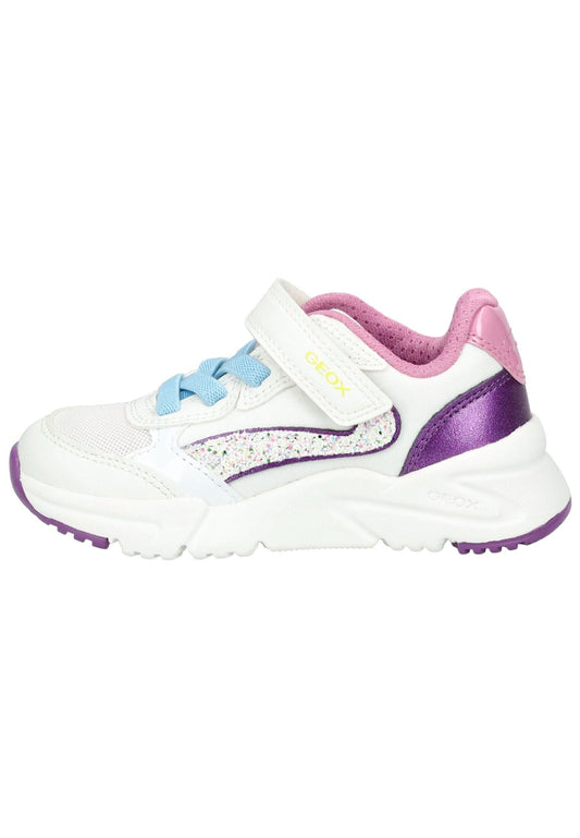 Geox Sneaker Lederimitat/Textil Weiß/Lila