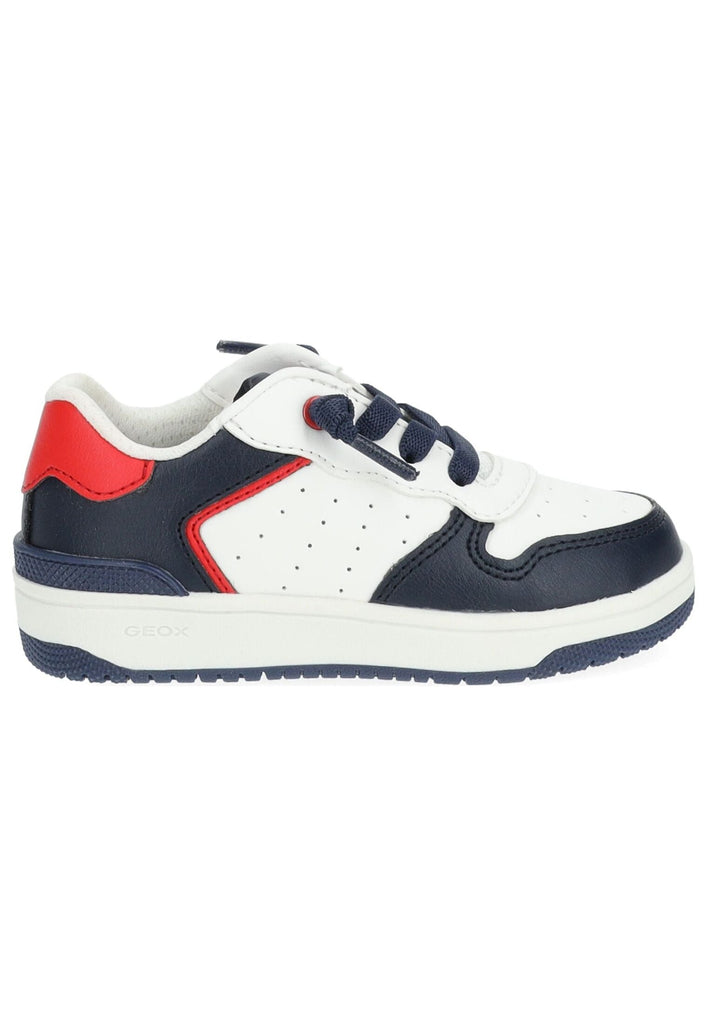 Geox Sneaker Lederimitat/Textil Weiß/Navy