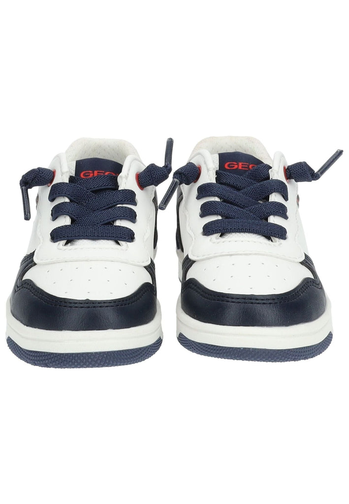 Geox Sneaker Lederimitat/Textil Weiß/Navy