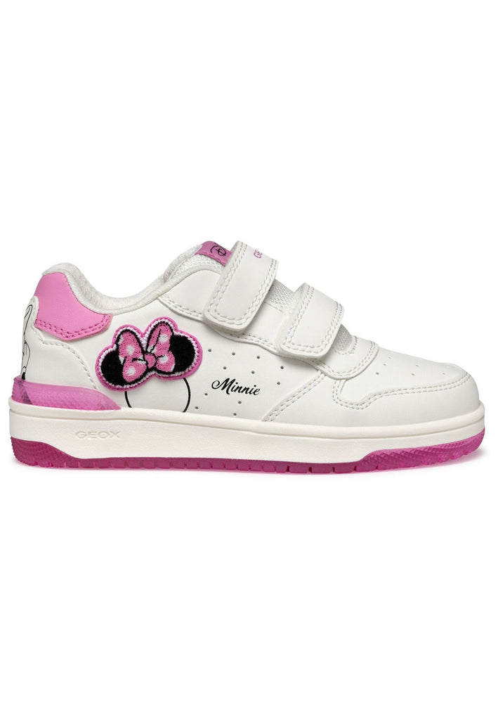 Geox Sneaker Lederimitat/Textil Weiß/Pink