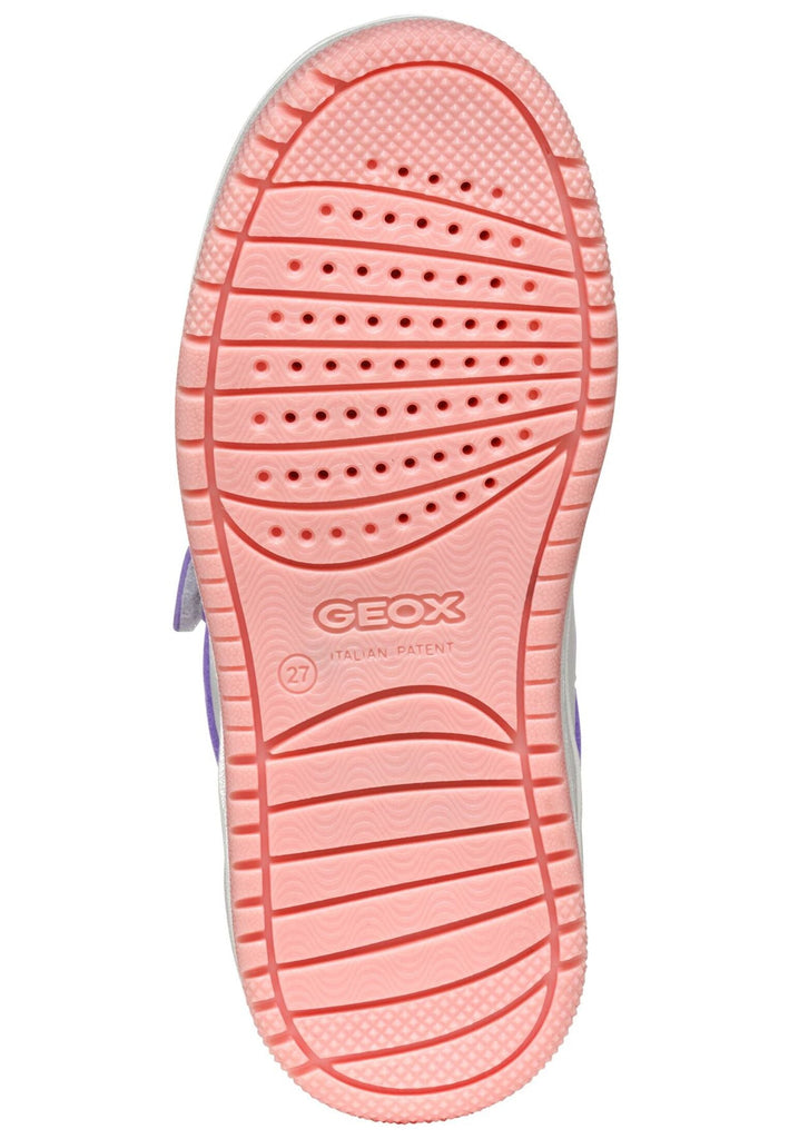 Geox Sneaker Lederimitat/Textil Weiß/Rosa