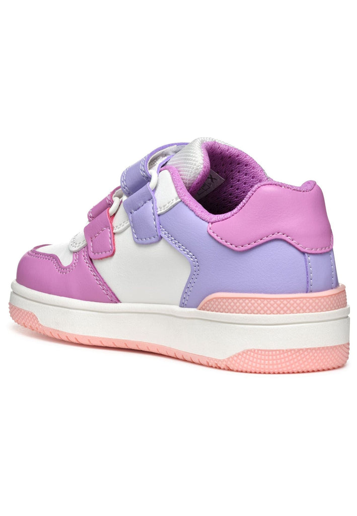 Geox Sneaker Lederimitat/Textil Weiß/Rosa