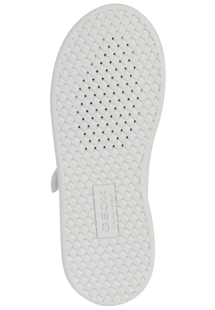 Geox Sneaker Lederimitat/Textil Weiß/Schwarz