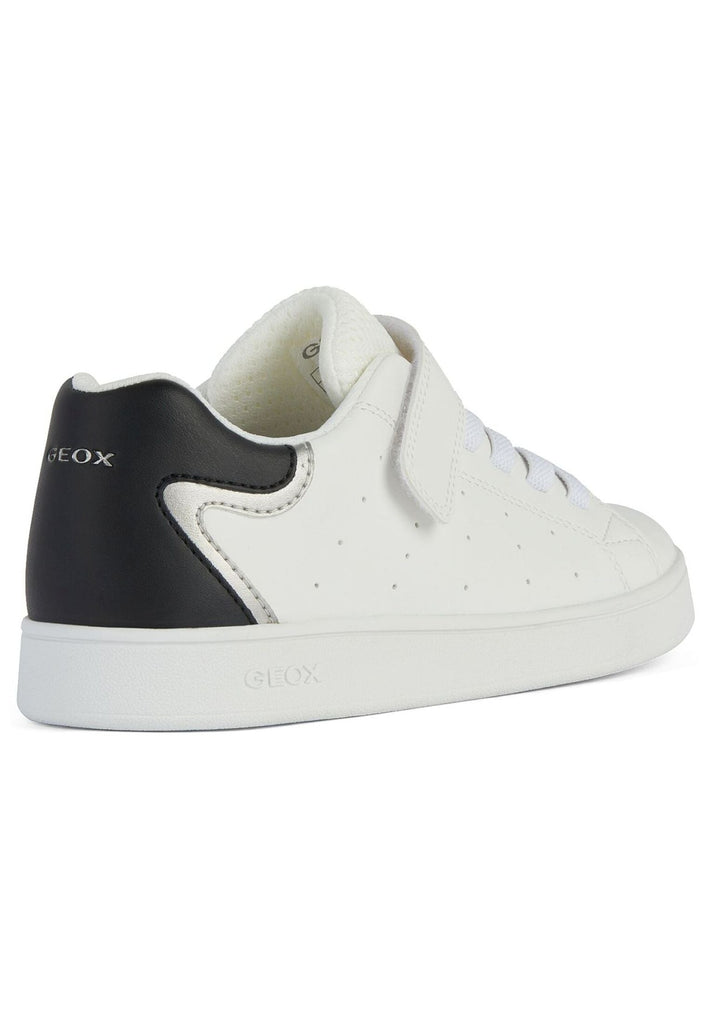 Geox Sneaker Lederimitat/Textil Weiß/Schwarz