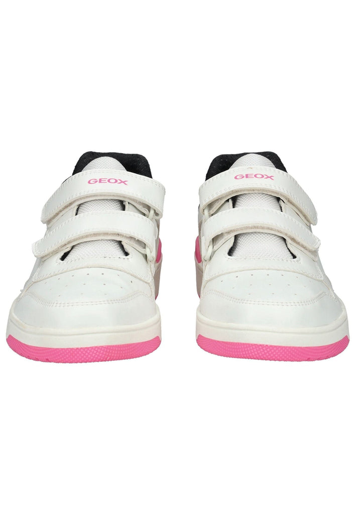 Geox Sneaker Lederimitat/Textil Weiß/Schwarz