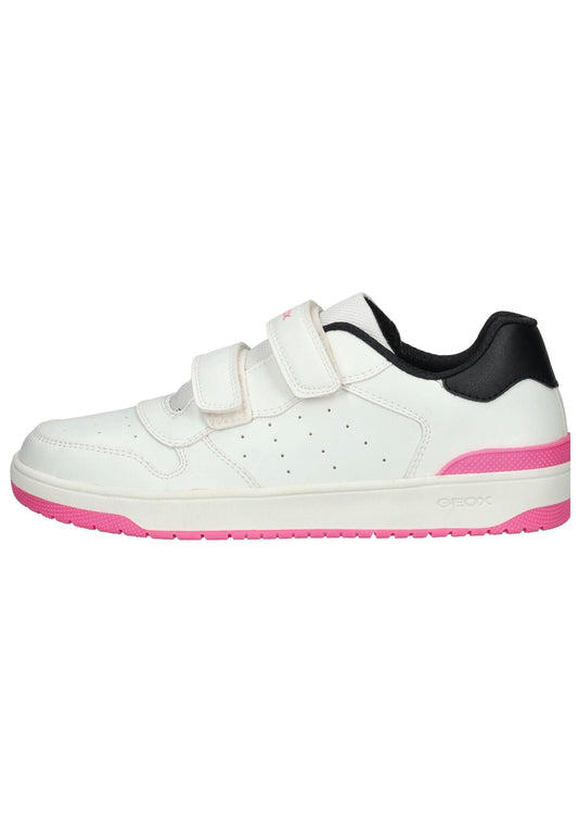 Geox Sneaker Lederimitat/Textil Weiß/Schwarz