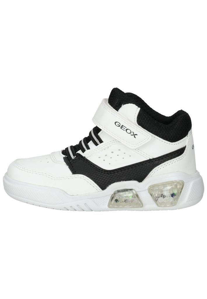Geox Sneaker Lederimitat/Textil Weiß/Schwarz