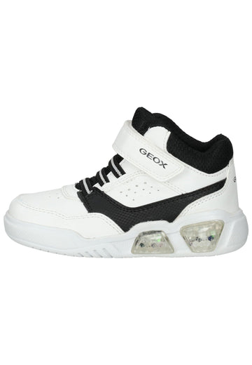 Geox Sneaker Lederimitat/Textil Weiß/Schwarz