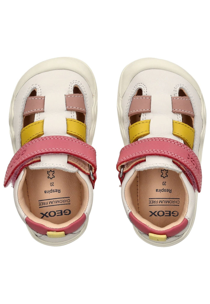 Geox Sneaker Nappaleder Weiß/Pink