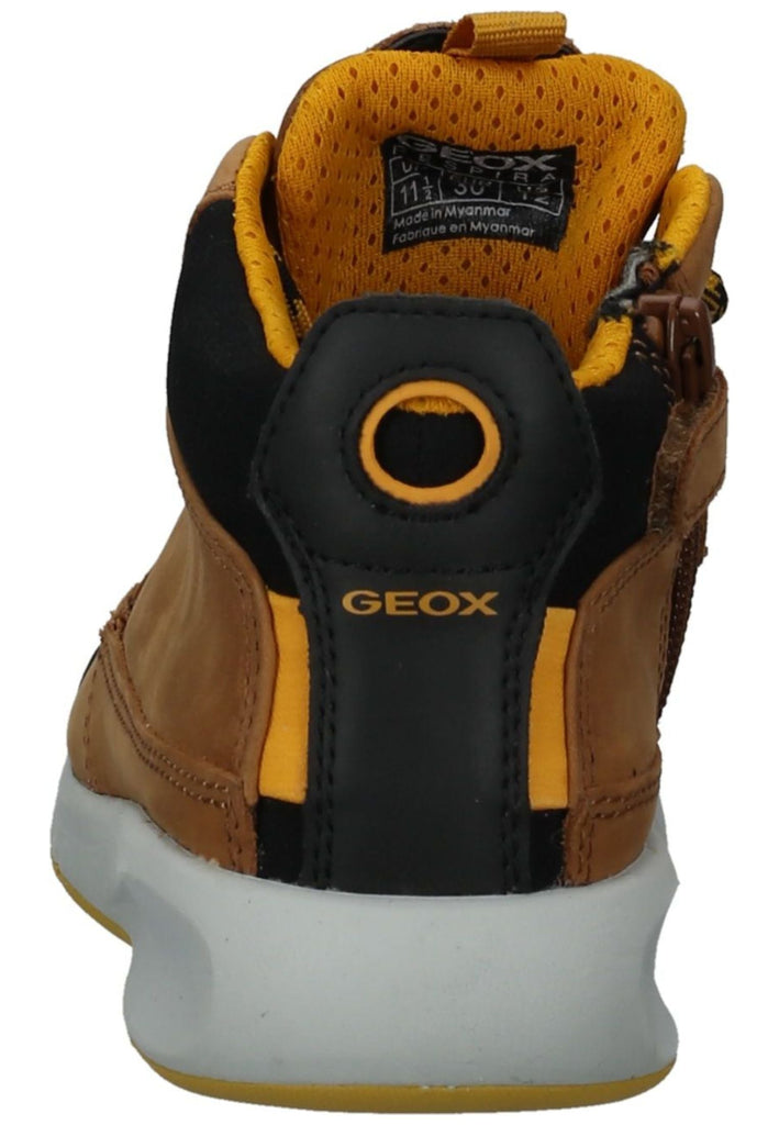 Geox Sneaker Nubukleder/Textil Braun/Gelb