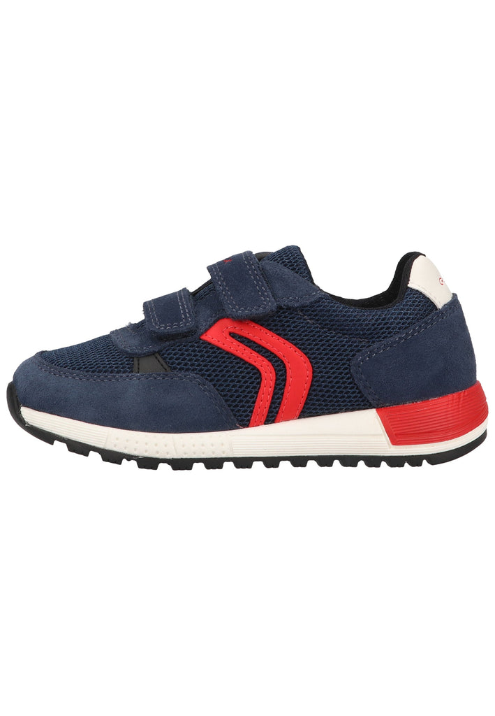 Geox Sneaker Veloursleder/Mesh Navy/Rot