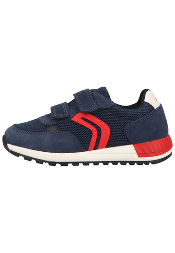 Geox Sneaker Veloursleder/Mesh Navy/Rot
