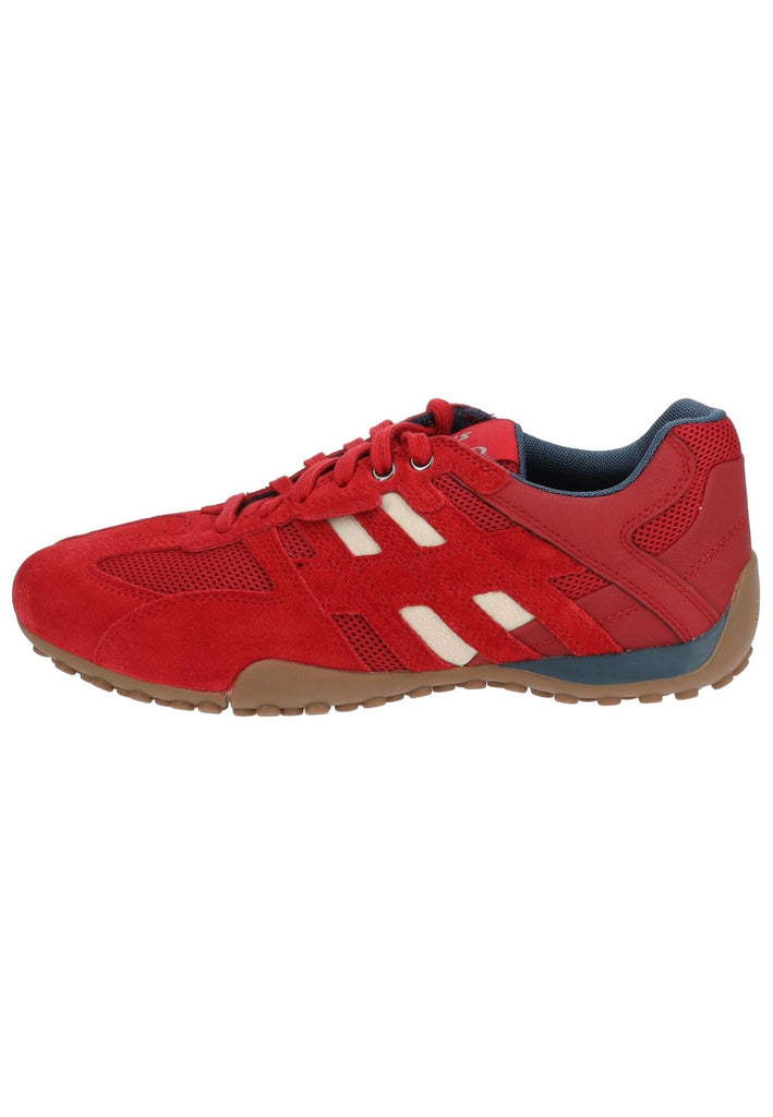 Geox Sneaker Veloursleder/Mesh Rot/Weiß