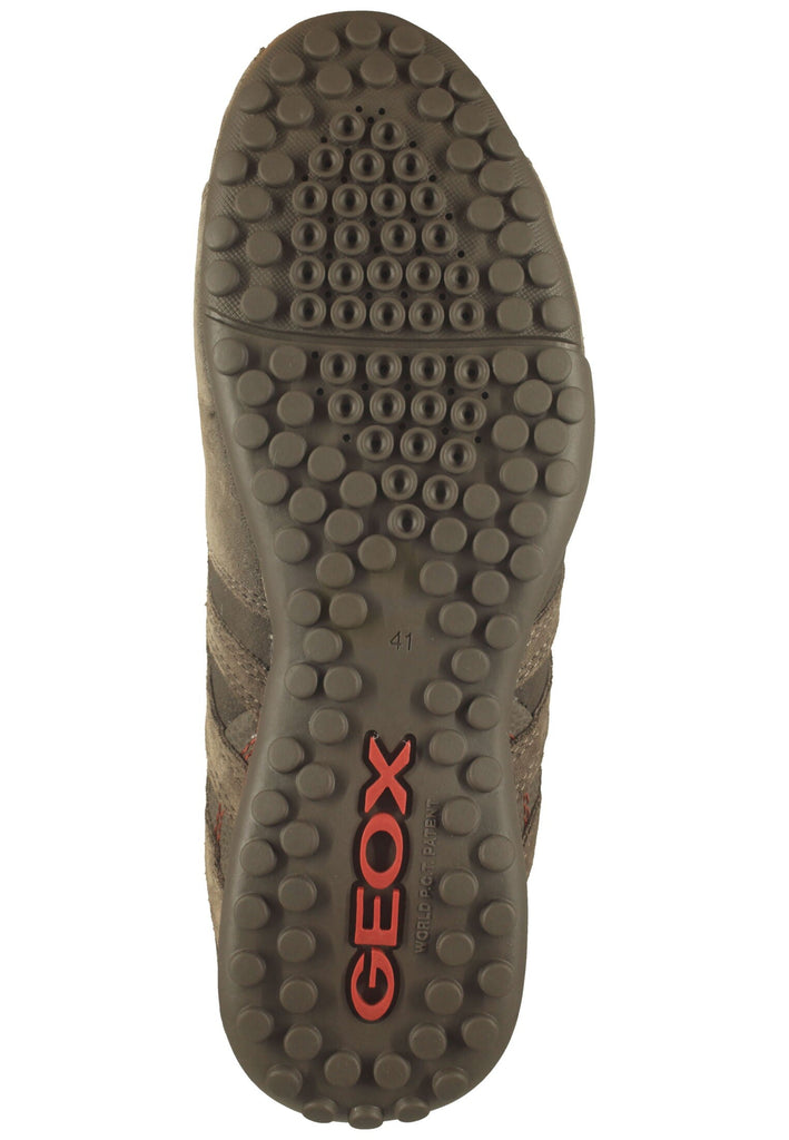 Geox Sneaker Veloursleder/Textil Grau/Orange