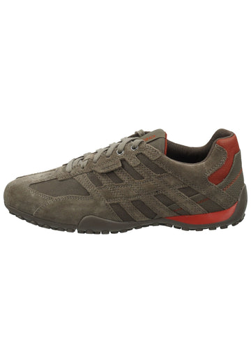 Geox Sneaker Veloursleder/Textil Grau/Orange