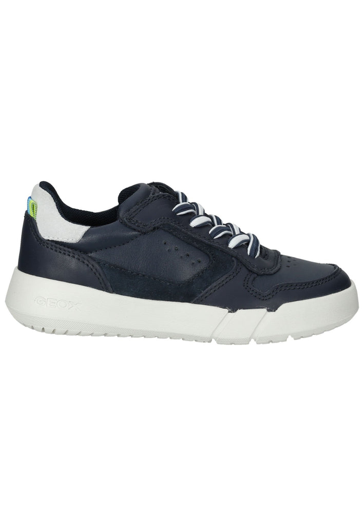 Geox Sneaker Veloursleder/Textil Navy/Weiß