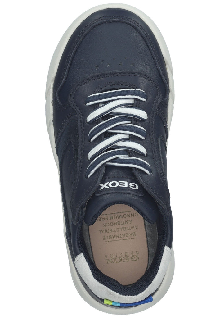 Geox Sneaker Veloursleder/Textil Navy/Weiß