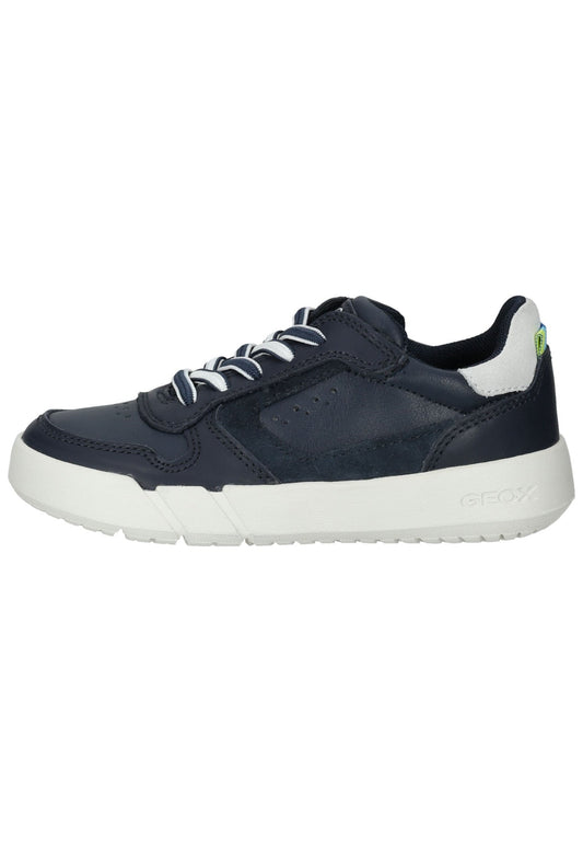 Geox Sneaker Veloursleder/Textil Navy/Weiß