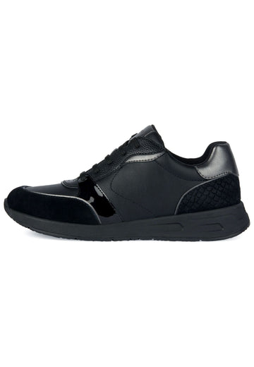 Geox Sneaker Veloursleder/Textil Schwarz