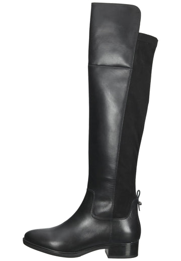 Stiefel Geox Stiefel Leder/Synthetik Schwarz