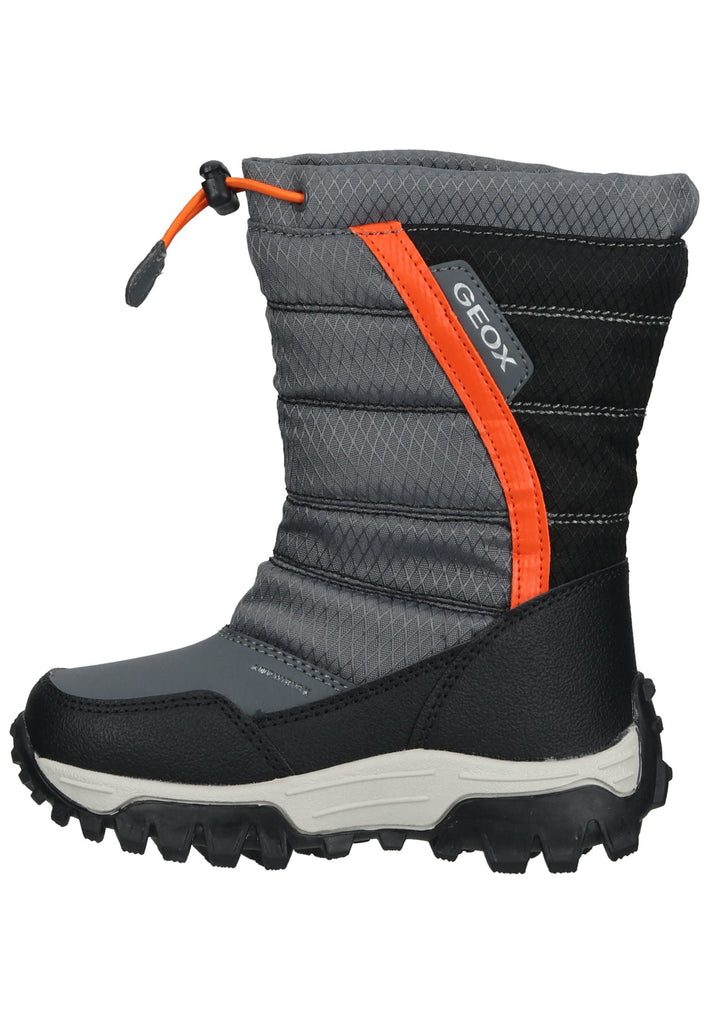 Stiefel Geox Stiefel Lederimitat/Textil Grau/Orange Warmfutter