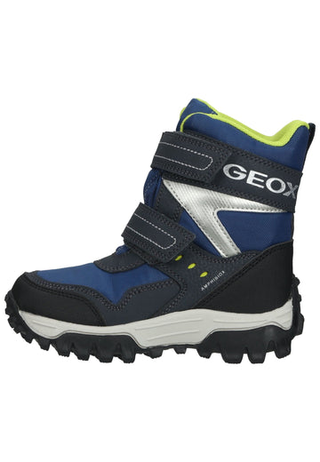 Stiefel Geox Stiefel Lederimitat/Textil Navy/Lime Warmfutter