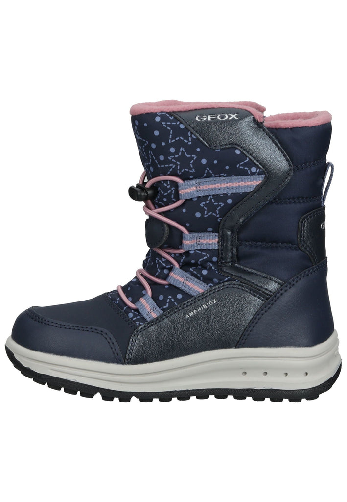 Stiefel Geox Stiefel Lederimitat/Textil Navy/Pink