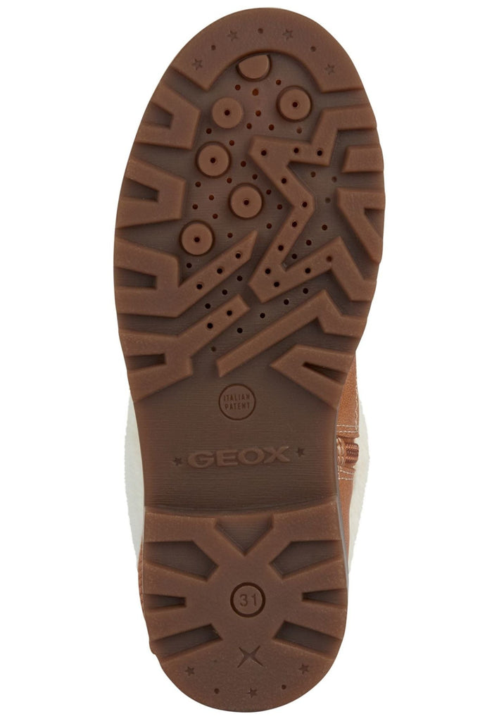 Geox Stiefel Lederimitat/Textil Camel Warmfutter