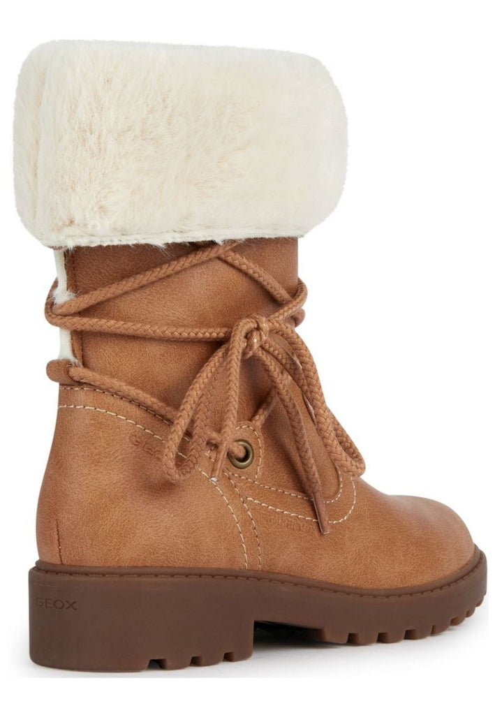 Geox Stiefel Lederimitat/Textil Camel Warmfutter