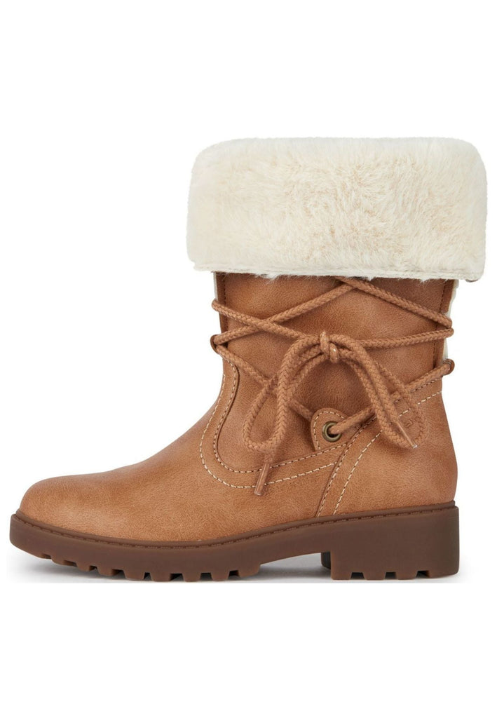 Geox Stiefel Lederimitat/Textil Camel Warmfutter