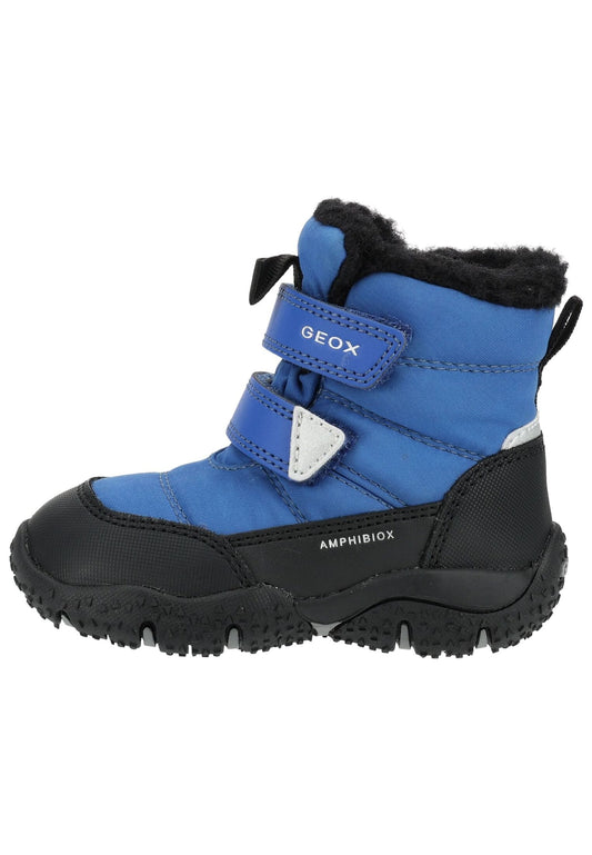 Geox Stiefel Lederimitat/Textil Schwarz/Blau Warmfutter
