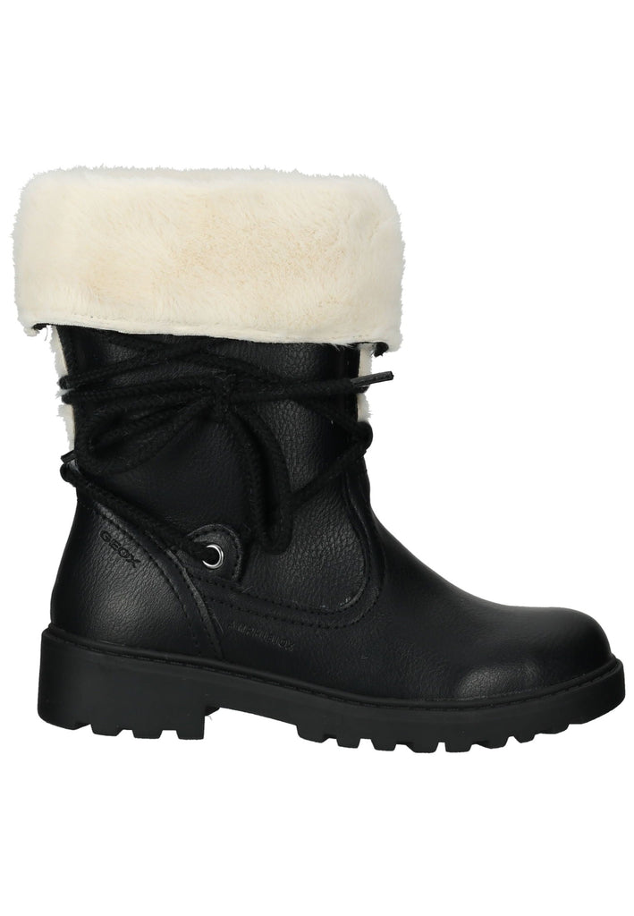 Geox Stiefel Lederimitat/Textil Schwarz Warmfutter