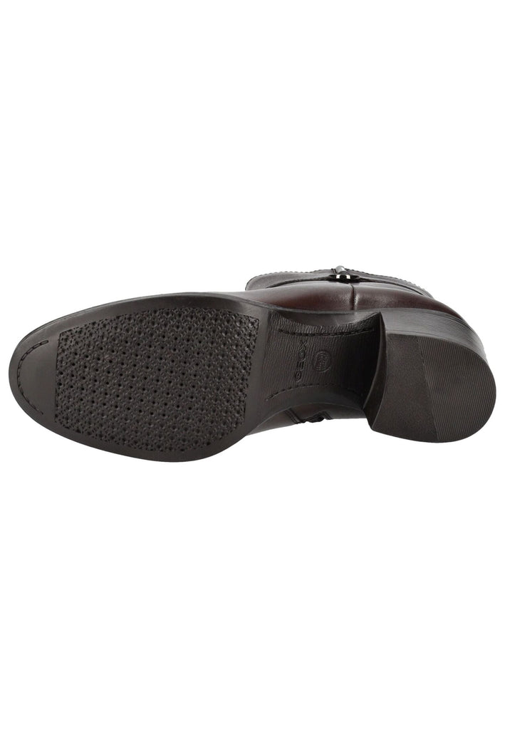 Geox Stiefelette Glattleder Dunkelbraun/Schwarz