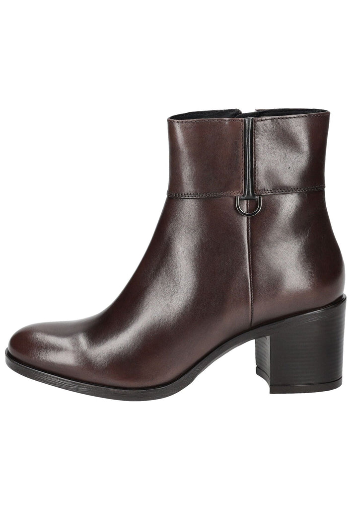 Geox Stiefelette Glattleder Dunkelbraun/Schwarz