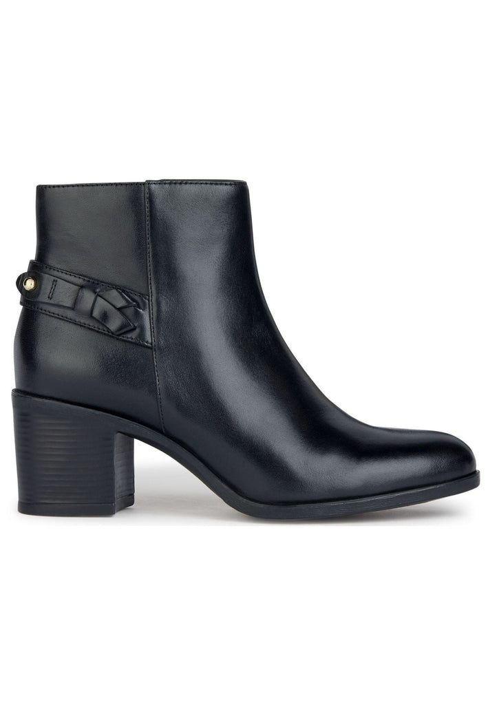 Geox Stiefelette Glattleder Schwarz