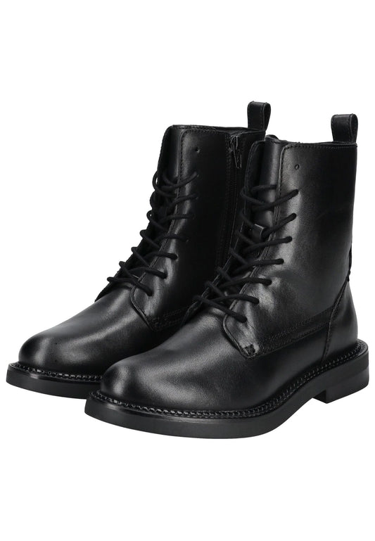 Geox Stiefelette Glattleder Schwarz