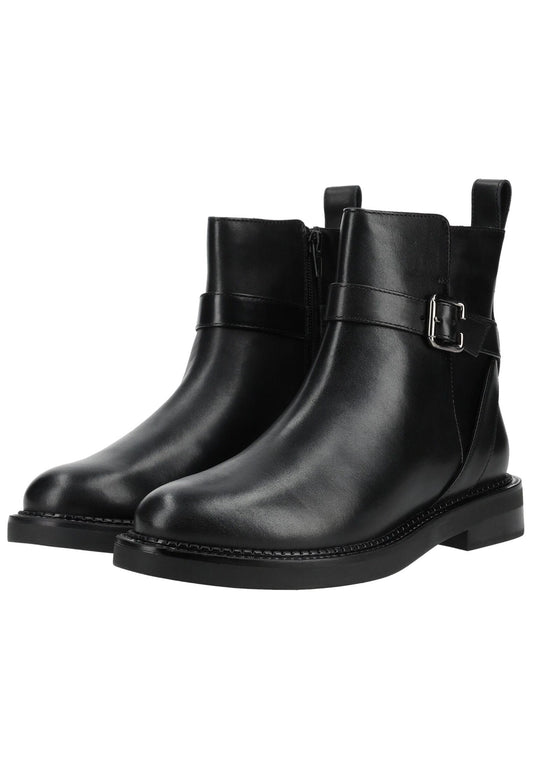 Geox Stiefelette Glattleder Schwarz