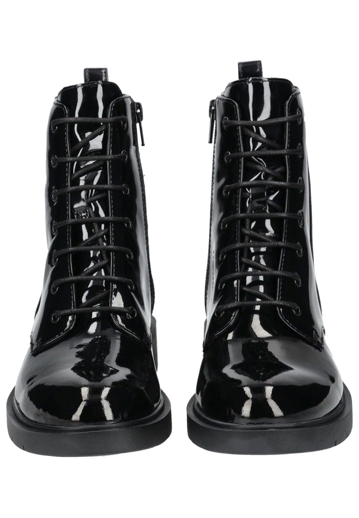 Geox Stiefelette Leder Schwarz Lack